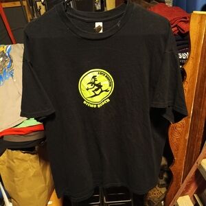Gildan Black Tee with Neon Green Logo